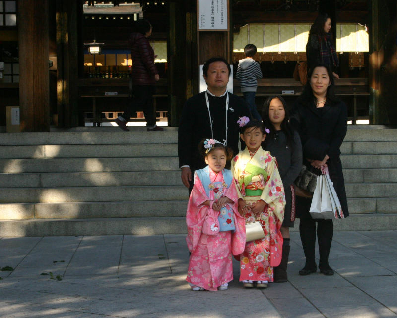 明治神宮へ七五三参りしました 優妃と美妃と真妃